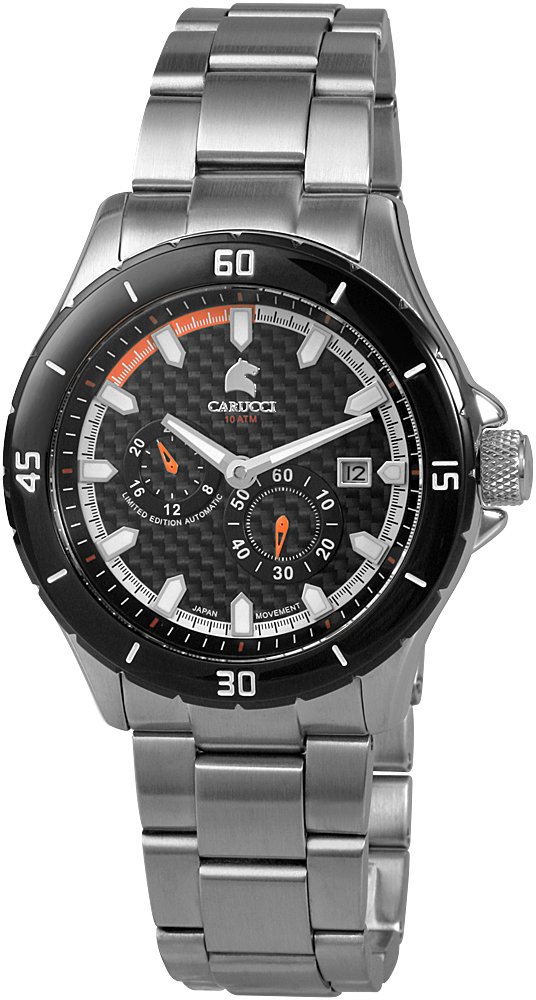 Armbanduhr Schwarz Silber CARUCCI CA2187ST-OR