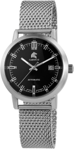 Armbanduhr Schwarz Silber Metall CARUCCI CA2195ST-BK